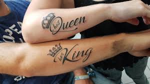 Queen And King Tattoo By Remko De Regt Queen Tattoo Couples Tattoo Designs Queen Tattoo Designs