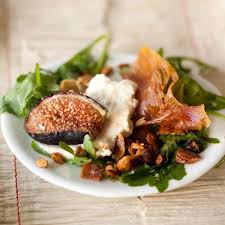 Arugula With Bruleed Figs Ricotta Prosciutto And Smoked Marzipan Recipe Epicurious Com Recipes Food Fig Recipes