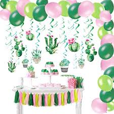 Our hollywood themed party decorations are accented with images of walk of fame stars, hollywood signs, and more! Amazon Com Cactus Party Decorations Set Cactus Hanging Ceiling Swirls Paper Tassel Garland Summer Fiesta Party Kids Birthday Party Supplies Sunbeauty Toys Games