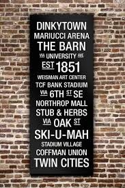Father S Day Fan Favorite Minnesota College Town Wall Art 40 X 16 Subway Wall Art State Wall Art College Town