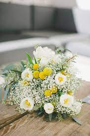 Tulips Craspedia And Baby S Breath Photo By Jenavieve Belair Http Ruffledblog Com Glam Ace Hotel We Flower Bouquet Wedding Yellow Bouquets Wedding Flowers