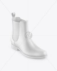 Download Glossy Leather Chelsea Boot Mockup In Apparel Mockups On Yellow Images Object Mockups