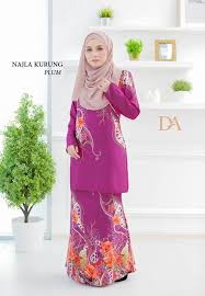 Jenis burung kacer di indonesia ini ada berbagai macam. Baju Kurung Moden Motif Batik Najla Plum 1 Saeeda Collections