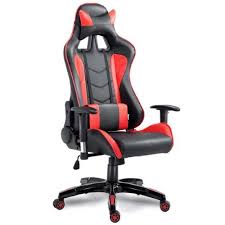 Costway High Back Executive Racing Reclining Gaming Chair Swivel Pu Leather Office Chair Red Dining Chair Slipcovers Gaming Chair Farmhouse Table Chairs