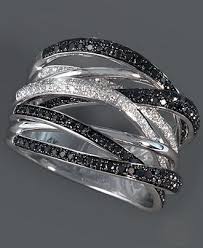 Black And White Diamond Engagement Rings Caviar By Effy Collection 14k White Gold Ring Black And White Diamond Ring Um Yes White Gold Rings White Diamond Ring Jewelry