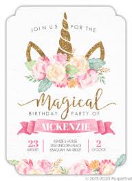 Choose from 288 printable design templates, like unicorn posters, flyers, mockups, invitation cards, business cards, brochure,etc. Unicorn Party Invitations Ideas And More Purpletrail Invitations
