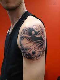 Ying Yang Tattoos Tattoostime Com Half Sleeve Tattoo Tattoos Shoulder Tattoos