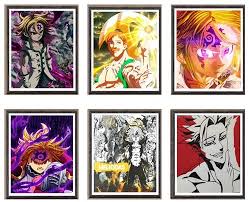 Ghosts (2013) (2013), kirito in sword art online (2012) (2014) & eren jaeger in attack on titan (2013) (2015). Japanese Manga Anime Seven Deadly Sins Wrath Of Meliodas Greed Of Ban Pride Of Escanor Colorful Fabric Wall Art Print Decor 8 X 10 Inches Unframed Set Of 6 Amazon De Home Kitchen