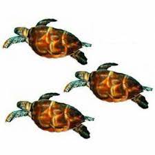 Southern enterprises metal turtle wall art. Sea Turtle 3d Wall Art 3pc Set Metal Refractions Home Coastal Decor In Out Door 648865021275 Ebay