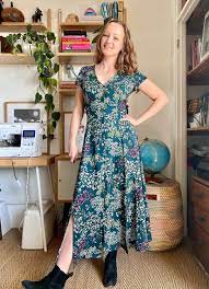 The sirena dress pattern now includes an additional large format file (size a0 paper) that you can send to your print shop to print! Diary Of A Chain Stitcher Floral Viscose Shelby Dress