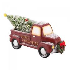 Light Up Red Truck With Wreath Walmart Com Christmas Red Truck Red Truck Red Wreath