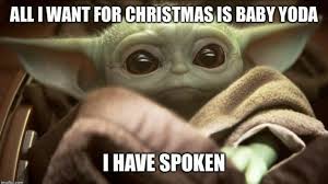 He's happy just as long as he's involved :) welcome to the wholesome side of the internet! 10 Baby Yoda Memes For Christmas Yoda Funny Yoda Meme Funny Babies
