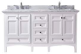 Double sink vanities at costco. Luz 60 Double Sink Bathroom Vanity White Transitional Bathroom Vanities And Sink Consoles By Ari Kitchen Bath Luz 60 Inch Double Sink White Houzz