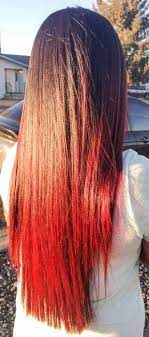 Black hair with red highlights is a unique combo. New Hair Tips Red Curls 23 Ideas Red Hair Tips Brown Hair Red Tips Dyed Red Hair