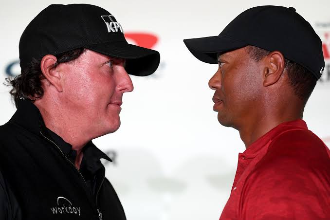 Tiger Woods and Phil Mickelson on The Match