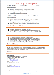 Pick the cv example that fits your future job. Data Entry Cv Template Tips And Download Cv Plaza