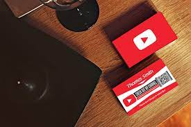 Orange and aquamarine bordered games collection youtube outro. Free Youtube Business Card Template On Behance