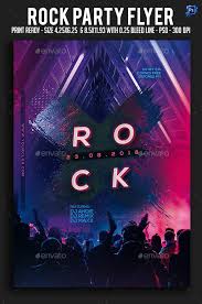 Rock Party Flyer Template Psd Download Party Flyer Party Logo Graduation Party Flyer