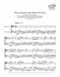 Contains printable sheet music plus an interactive, downloadable digital sheet music file. Sweet Dreams Are Made Of This Cello Duet Eurythmics Arr Cellobat By Digital Sheet Music For Score Set Of Parts Download Print H0 692417 800980 Sheet Music Plus