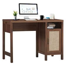 Create a home office with a desk that will suit your work style. Costway Rustic Computer Desk Writing Table Study Workstation W Storage Cabinet Dark Oak Walnut Target
