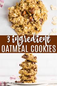 3 Ingredient Oatmeal Cookies The Best Oatmeal Cookies Recipe In 2020 Best Oatmeal Cookies Oatmeal Cookie Recipes Oatmeal Cookies