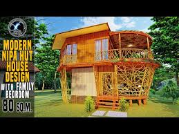 Modern Nipa Hut House Design With Family Bedroom And Balcony 7 00x7 00m Youtube