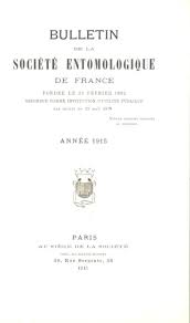 Liste Des Membres De La Societe Entomologique De France Arretee Au 13 Janvier 1915 Annee 1915 Persee