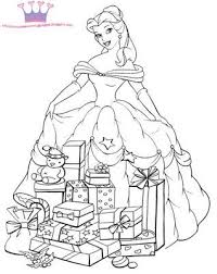 Christmas Belle Coloring Page Princess Coloring Pages Disney Coloring Pages Princess Coloring