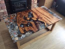 Ocean River Table Wood Resin Table Made Coffee Table Coffee Table