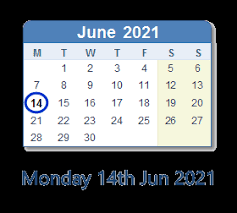 On june 13, a logistical convoy of the us military was targeted by an ied attack in the samawah area. June 14 2021 Calendar With Holiday Info And Count Down Ind