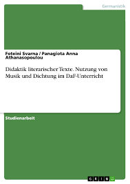 Lesen sie diesen artikel sehr gut, wenn sie sich für dieses zum beispiel formulieren sie die komplizierten strukturen aus ihrer muttersprache in einfachere deutsche sätze um, die sie sehr gut beherrschen. Didaktik Literarischer Texte Grin