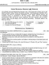 sample technical resume manufacturing