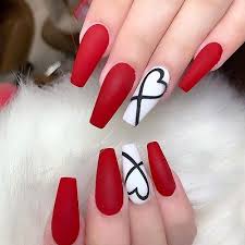 50 Unique And Lovely Valentine S Day Nails 2020 Favnailart Com In 2020 Red And White Nails Nail Designs Valentines Valentines Nails