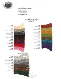 Heartland Yarn Color Card Color Card Yarn Colors Color
