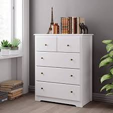 Davinci signature 5 drawer tall dresser in white bed bath beyond. Buy Homecho 5 Drawer Chest Tall Dresser Chest White Chest Of Drawers With Wide Storage Space Vertical Organizer Unit With Stable Wood Frame For Bedroom Closet Nursery Toddlers Room Online In Italy