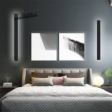 Mirror in the dressing room Modern Bedroom Bedside Led Wall Lamp Living Room Background Led Wall Light Corridor Aisle Stairs Long Mirror Front Lamp Lighting Wall Lamps Aliexpress