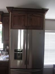 Proportion and scale are important aspects to consider as well, according to dura supreme cabinetry. Fridge Cabinet Crown Molding On Vaulted Ceiling Kitchen Cabinet Molding Kitchen Cabinet Crown Molding Crown Moulding Kitchen Cabinets