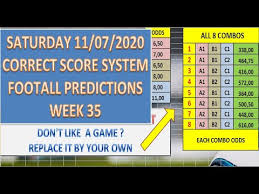 With football prediction site like victor predict, victory is assured. Week 35 Correct Score System Football Predictions Soccer Tips Saturday 04 07 20 Youtube