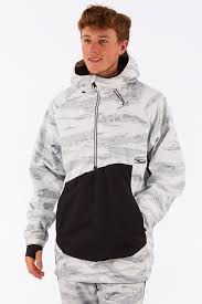 thirtytwo tm anorak ski snowboard pullover jacket m white camo