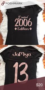 Black And Gold T Shirt Women S Limited Edition Custom Birthday Shirt Women S Size Custom Birthday Shirts Birthday Shirts Gold T Shirts