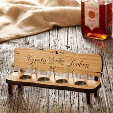 Baumscheibe Jahresringe Personalisiert Whisky Set Spirituosen Schnaps