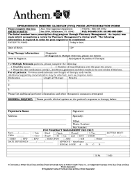 Accompanied by a copy of • a doctor's or supplier's itemized bill and submitted to anthem blue cross and blue shield for benefit consideration. Anthem Prior Authorization Form Pdf Fill Online Printable Fillable Blank Pdffiller