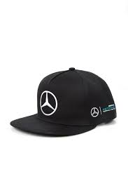Mercedes Benz Petronas Formula 1 Lewis Hamilton Black Flat Brim Hat Flat Brim Hat Brim Hat Lewis Hamilton