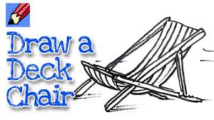 How To Draw A Deck Chair Real Easy Step By Step With Easy Spoken Instructions Youtube