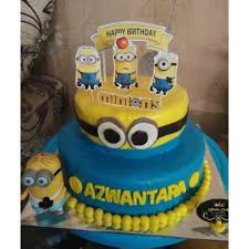 Roti tawar tanpa kulit•selai rasa coklat kacang bisa pake butter cream•coklat chacha•coklat batangan•piring•pisau. Kue Ulang Tahun Minion Shopee Indonesia