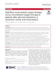 Confused about venti masks, bipap vs cpap, nasal cannula. Pdf High Flow Nasal Cannula Oxygen Therapy Versus Conventional Oxygen Therapy In Patients After Planned Extubation A Systematic Review And Meta Analysis
