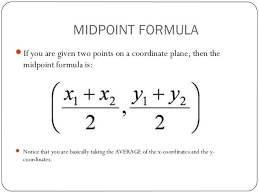 1 3 Midpoint And Distance Formulas Distance Formula Midpoint Formula Midpoint