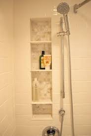 Pin By Tammy Bach On Bathrooms Tile Shower Shelf Shower Shelves Shower Tile