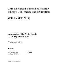29th European Photovoltaic Solar Energy Conference and Exhibition (EU PVSEC  2014) (Table of Contents)