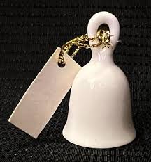 CARRIE Personalized Holly Berries White Porcelain Bell 1.75 ...